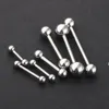 Tongue Barbell Ring Rostfritt stål 70st Lot Mix 7 Storlekar Body Piercing Jewelry Tongue Ring Fashion8504822