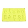 Kitchen Cake Tool Silicone Lollipop Mold 0-9 Number Shaped Candy Chocolate Moulds DIY Party cake decorating tools fondant mold