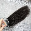 Micro Loop Ring Hårförlängning Kinky Curly Remy Colored Hair Locks 1824039039 Afro Kinky Curly Micro Bead Hair Extensions 17515042