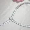Hot Sale Fashion Lady Women Brass 18K Gold Plated Setting Full Diamond Snake Shape Wide Chain Dinner Necklaces Snake Skeleton Necklace