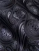Chemises habillées pour hommes Barry Wang Noir Paisley Floral Soie Hommes Automne Manches Longues Casual Fleur Pour Designer Fit Chemise BCY-041323H