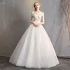 Luxus von der Schulter Lace-up Back Braut verheiratet Brautkleid 2019 New Style Plus Size Brautkleid Vestido De Noiva