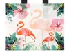 Flamingo Tryckt Plast Presentpåse Handtag Plastpåsar Kläder Shoppingväska Förvaring Bag Party Supplies Shopping Förpackning Bröllopsinredning