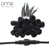 10 Pairs Female Male Wire Gauge Male Female Plug 2 Pin 3Pin 4Pin 5Pin IP67 Waterproof LED Connector Cable White Black