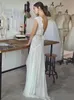 Boho-Hochzeitskleider Lihi Hod Böhmische Brautkleider mit Flügelärmeln und Faltenrock mit V-Ausschnitt, elegante Aline-Brautkleider mit tiefem Rückenausschnitt