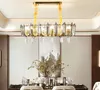 Lampadario di cristallo K9 di lusso contemporaneo apparecchio di illuminazione lampadari ovali in oro moderno luci a led lampada a sospensione per sala da pranzo MYY