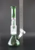 13 polegadas de bongues de vidro verde Bongohs 2 players em linha Perc Oil DAP Rig Bubbler com 14 tigela para acessórios para fumantes