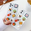 mytoto engraçado fofo 3D lanches sushi capa de telefone transparente para iphone 11 pro x xs max xr 6 6s 8 7 PLUS Inspar traseiro limpo de capa macia coq7123618