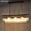 Moderne Hanglampen Armatuur Rechthoek Hoge Kwaliteit K9 Crystal Kroonluchters Binnenverlichting Populaire Drop Lamparas voor Ling Room Hotel Project Cafe Foyer