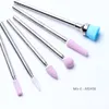 6 Stks Bal Nail Boren Bits Steen Keramisch Malen Corundum Cutters Borstel Elektrische Machine Rotary Burr Poolse Manicure Tools