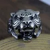 Grossist-effekt tredimensionell trend tiger ring lyx designer smycken personlighet dominerande titan stål mäns ring gratis frakt