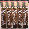 Cały Xpression Plejanie Włosy 82 cale 165G Syntetyczne Kanekalon Hair Warkocze Warkocze Pojedyncze Kolor Premium Ultra Jumbo Braid HA1271361