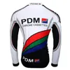 Maillot Cyclisme Manches Longues Homme Blanc Retro Vêtements Hiver Polaire No / Bike Wear1