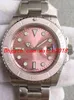Calendrier de la montre de luxe 40mm Silver en acier inoxydable céramique lunette rose Cadran 116610 Mode automatique Mode Montre-bracelet pour homme