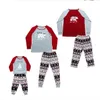 Familien-Weihnachtspyjamas-Sets 2019 Neues passendes Familienoutfit Mutter Vater Kinderkleidung Bärenbedruckte Pyjamas Kostüme Weihnachten Kindernachtwäsche