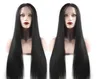 2020 Brazilian Human Hair Glueless Full Lace Wigs Lace Front Wig Weft Back Front Lace Wig for Women Natural Black Straight