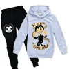 Bebek Kazak Seti Moda T-Shirt Pantolon Giyim Bendy ve Mürekkep Makinesi Çocuk Giysileri Set Erkek Kıyafetleri Çocuklar için Çocuk Hoodies