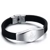 Mode Tide Mens Desigenr Armband Night Club Street Wear Armband för män Nya Högkvalitativa Silikon Titanium Män Armband