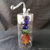 Accessori per bong in vetro con gancio per ananas grande, pipe per fumatori colorate mini multi-colori pipe a mano migliore pipa in vetro per cucchiai