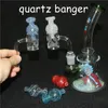 Laser Logo Quartz Banger OD 25mm Divers Flat Top clou sans dôme 14mm mâle pour conduites d'eau en verre bong dab rig