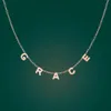 Gepersonaliseerde naam Spaced ketting voor vrouwen Fashion Gift Verjaardag Aangepaste elke naam Lagen Keten Hang ketting Sieraden Gold 254C