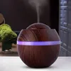 공기 가습기 500ml 새로운 초음파 아로마 디퓨저와 나무 곡물 7 색 변경 LED 야간 가벼운 안개 만들기