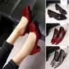 Hot Sale-Large tamaño grueso con hebilla cuadrada Zapatos de moda para mujeres 2019 Nueva boca poco profunda con zapatos para mujeres