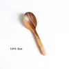 100pcs Wooden Spoon Eco-Friendly Natural Teakwood Long Handle Salad Mixing Spoon Icecream Scoop Tableware