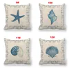 Turtle Printed Cushion Cover Pillows Cotton Linen Ocean Sea Horse Print Home Decor Pillowcase Octopus Sofa CushionS Case Party Gift