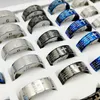 New 100Pcs/lot Jesus Cross Ring Men's Women's English The Lord's Prayer Lection Stainless Steel Band Jewelry Gifts