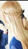 PARRUCCA G.D.Sword Art Online Asuna Yuuki intrecciata lunga 80 cm parrucca cosplay marrone oro pallido