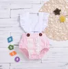 Baby lace romper INS infant flying Sleeve Jumpsuits 2019 summer fashion kids Boutique clothing sweet ruffle girls onesie C5448