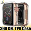 Lyxigt genomskinligt TPU-fodral för Apple Watch Series 8 7 6 5 4 3 Gel Soft Front Screen Heltäckt skärmskydd 45mm 44m 42mm 41mm 40mm 38mm izeso