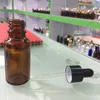 Tomma droppflaskor 15 ml glas kosmetisk emulsion essens kosmetika behållare