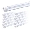 T8 LED-rörlampan, 4ft 22W 28W, G13 Bi-Pin, T8 T10 T12 fluorescerande belysningslampor ersättning, ballast bypass, dubbeländ kraft, klar täckning, 4 fot butiksljus