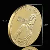 محفظة 5 قطع ميدالية تذكارية عملة كرافت العالم الموسيقى الملك مايكل جاكسون 1 أوقية مطلي مطلية بالذهب شارة تحصيل المشاهير