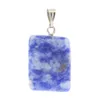 12 natural semi-precious stone mix-color pendant sets fashion simple rectangular agate crystal pendant set