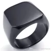 Bague de motard en acier inoxydable pour homme à la mode, chevalière, or, noir deux couleurs au choix R34