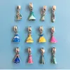 9 uppsättningar Princess Party Dress Crown Murano Glass Charms Beads 925 Sterling Silver Jewelry Pendants For Charms Armelets DIY 3PCS2064552