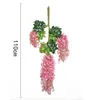 Wisteria mariage Décor artificielles décoratives Fleurs Guirlandes pour fêtes de Noël fournitures de mariage Accueil Multicolor 110cm / 75cm A-874