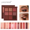 Langmanni 9 Farben Glitzer Lidschatten Make -up Pallete Diamond Shimmer Metallic nackt pigmentiertes Make -up Kosmetik Matte Lidschatten1572587