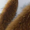 Wholesale- 2017 Winter Scarf Women Adult Fashion Solid Hot ! 80cm Large True 100% Raccoon Fur Collar Real Genuine Shawl Wrap Great Qs-103