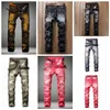 Jeans European casual hollow hole solid color pocket waist motorcycle jeans support mixed batch