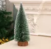 Micro LED Mini albero di Natale in abete artificiale Albero di Natale smerigliato Ornamenti di cedro bianco da tavolo Albero da tavolo Decorazioni fai da te per feste