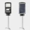 Réverbères solaires LED extérieurs 30W 60W 90W projecteur solaire avec télécommande lampe de sécurité étanche pour rue jardin cour