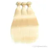 Elibess Marka İpek Düz Blonde Saç Paketler Dokuma 613 # Renk Remy% 100 İnsan Saç Uzantıları 10-24Inch DAİREMİZ