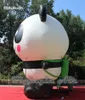 Customized Attractive Inflatable Animal Model 4m Height Blow Up Cute Panda With Bag For Store Decoration