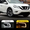 2 pezzi DRL Daytime Running Lights copertura della lampada della nebbia 12V luce del giorno, con indicatori di direzione gialli per Nissan Murano 2015 2016