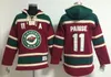 Sudaderas con capucha para hombre Minnesota Wild Hockey Jerseys 9 Mikko Koivu 11 Zach Parise 40 Devan Dubnyk 22 Niño Niederreiter Sudadera con capucha Jerseys