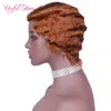 Poker face perucas de cabelo humano para mulheres brancas obscuras curtas ombre encaracolado curly curtas brasileiras cabelo virgem humano perucas kinky encaracolado afro